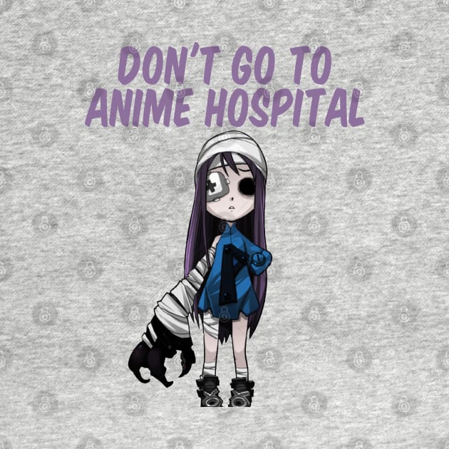 Don't go to Anime Hospital! Purple haired, hospitalized anime girl! Japanese by Johan13